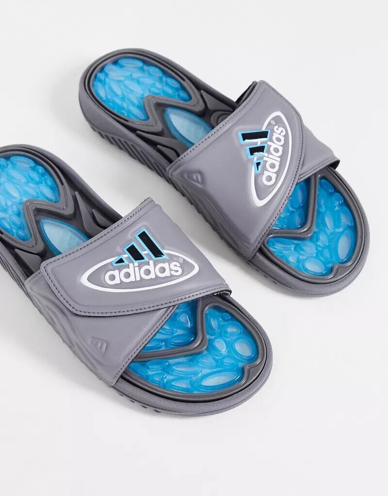 

Сандалии adidas Originals Retossage серого и небесно-голубого цвета
