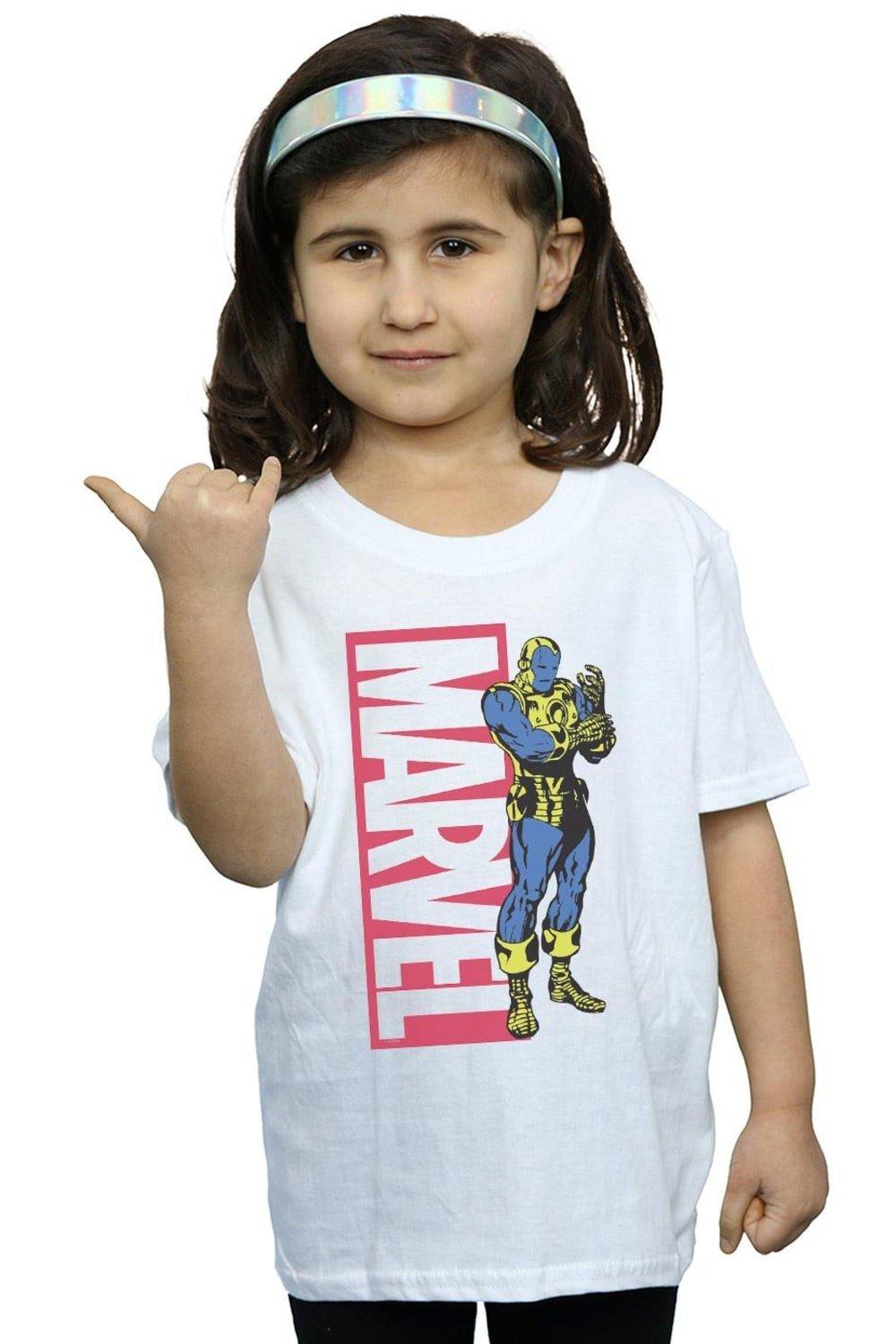 цена Хлопковая футболка Iron Man Pop Profile Marvel, белый