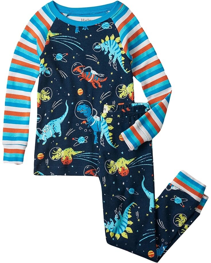 

Пижамный комплект Hatley Space Dinos Organic Cotton Raglan Pajama Set, синий