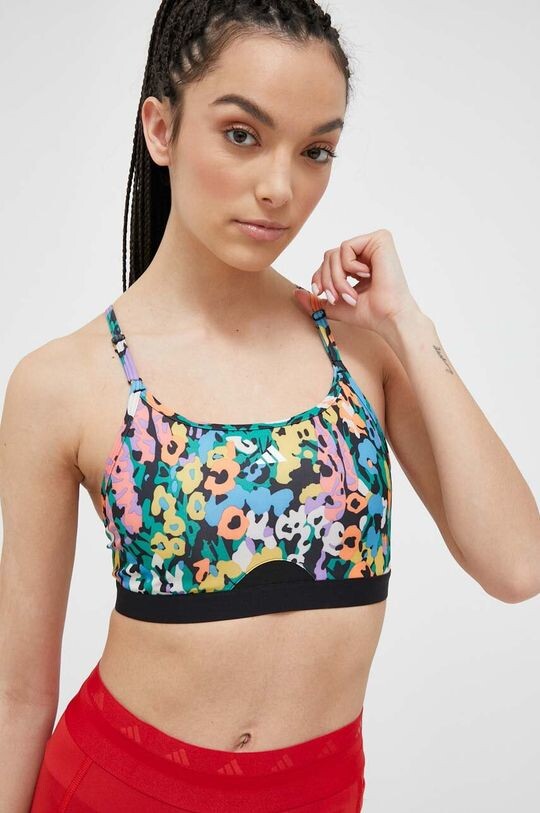 

Спортивный бюстгальтер AeroReact adidas, мультиколор