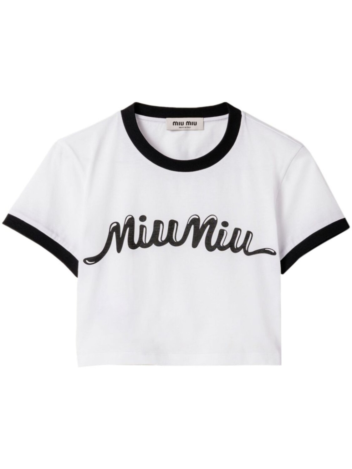 

Miu Miu футболка с логотипом, белый