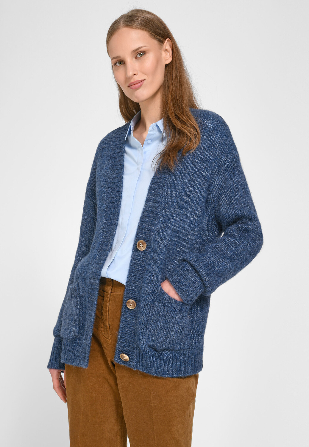 

Толстовка PETER HAHN Strickjacke Wool, индиго