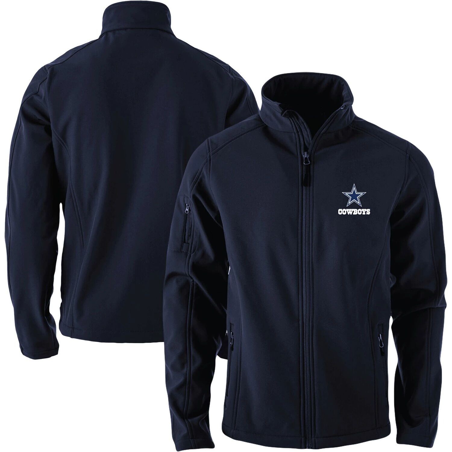 

Мужская темно-синяя куртка Dunbrooke Dallas Cowboys Big & Tall Sonoma Softshell с молнией во всю длину, Синий
