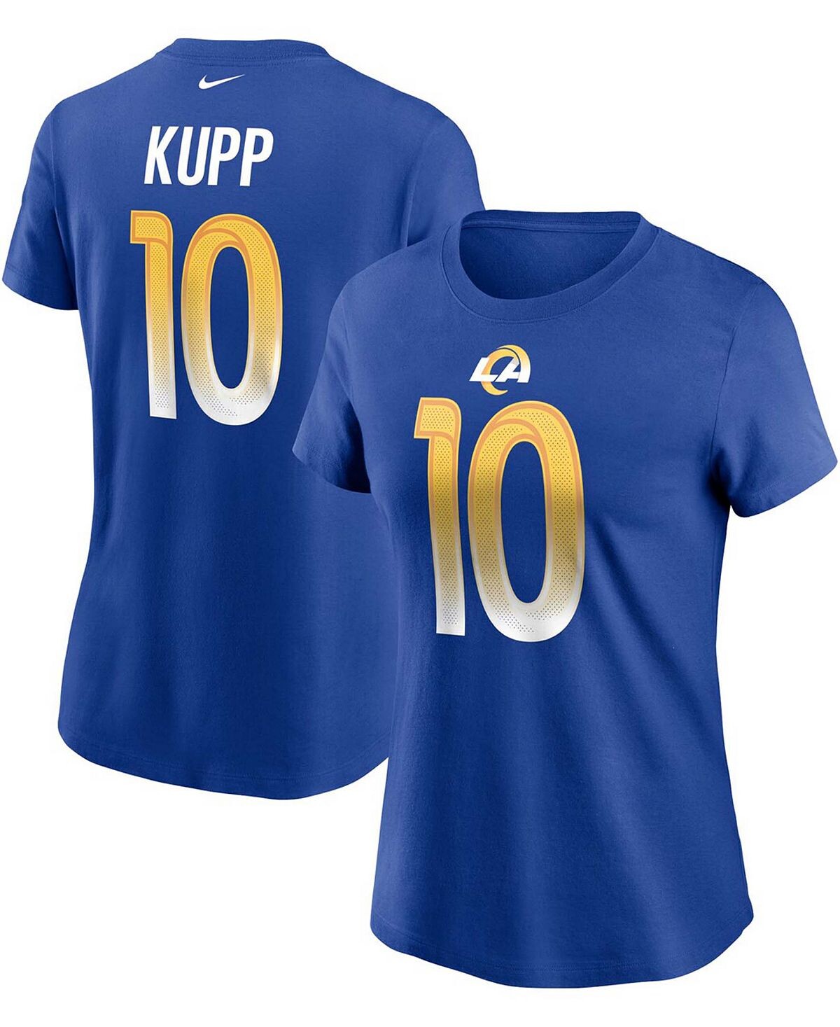 

Женская футболка Cooper Kupp Royal Los Angeles Rams с номером и именем Nike