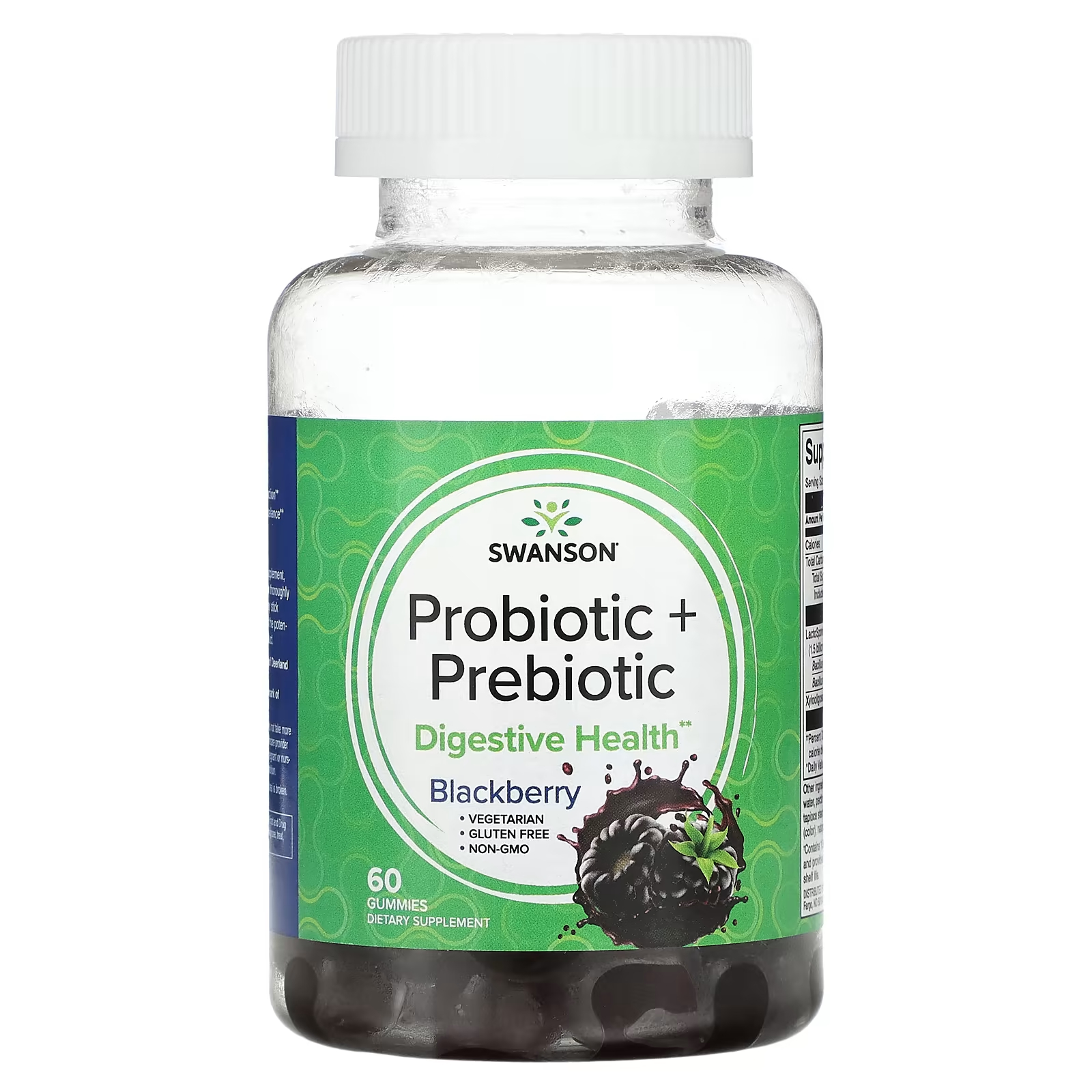 Пищевая добавка Swanson Пробиотик ежевика, 60 жевательных конфет swanson пробиотик и пребиотик ежевика 60 жевательных таблеток