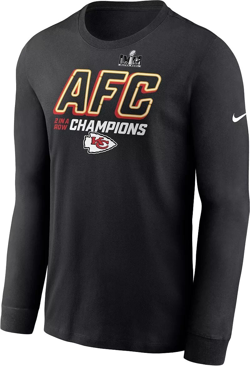 

Мужская футболка с длинным рукавом Nike AFC Conference Champions Kansas City Chiefs Iconic