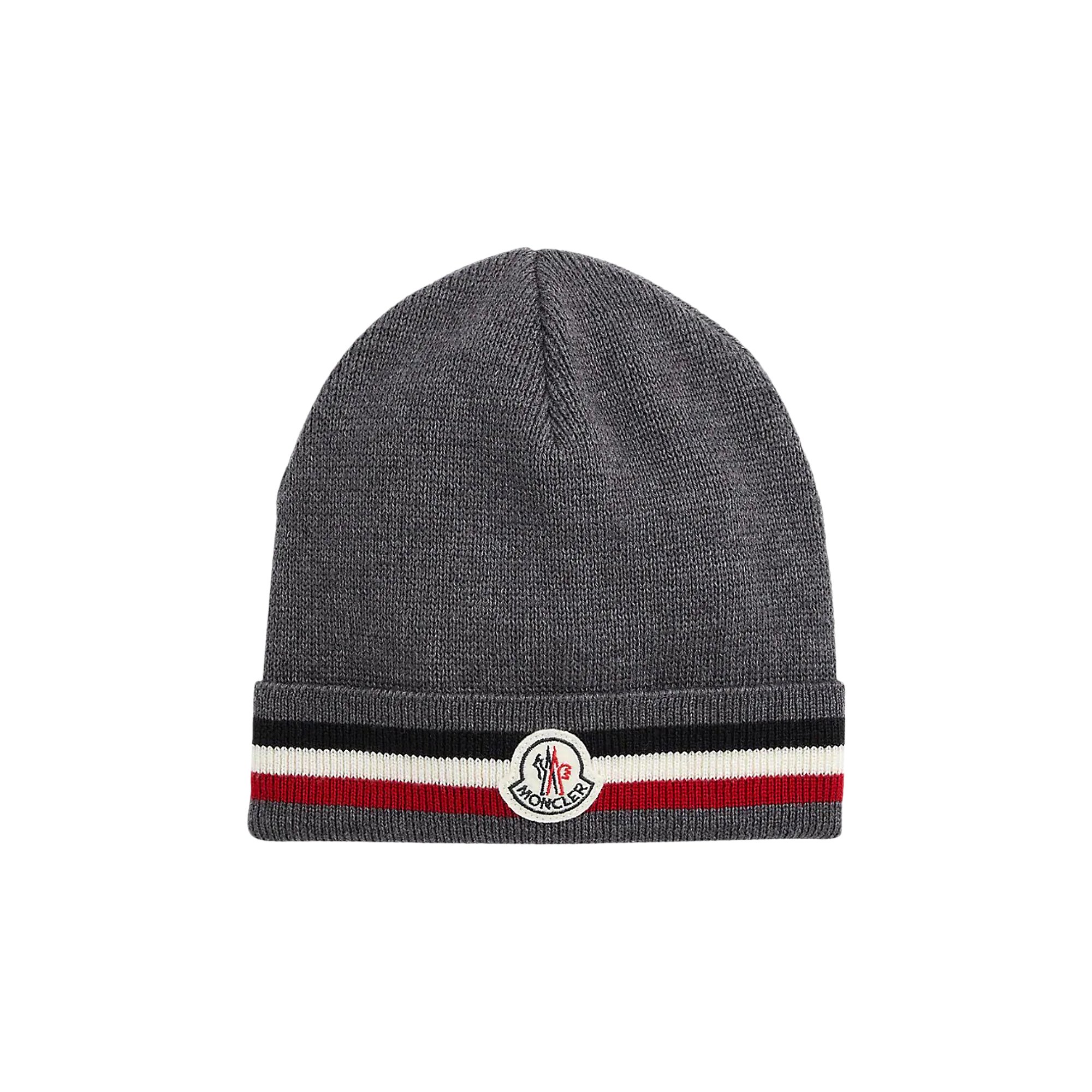 цена Полосатая шляпа Moncler с логотипом Серый