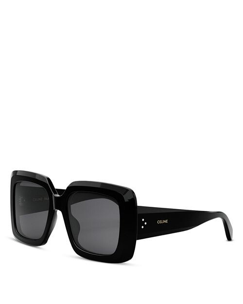 

Квадратные солнцезащитные очки с 3 точками, 54 мм CELINE, цвет Black