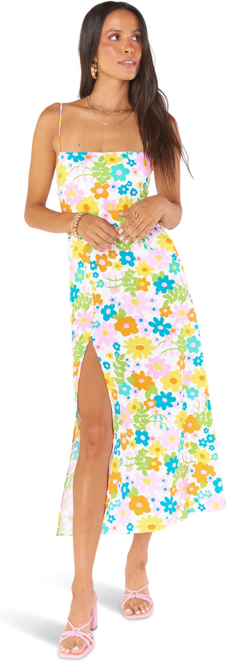Платье миди на побережье Амальфи Show Me Your Mumu, цвет Petal Pop неаполь и побережье амальфи