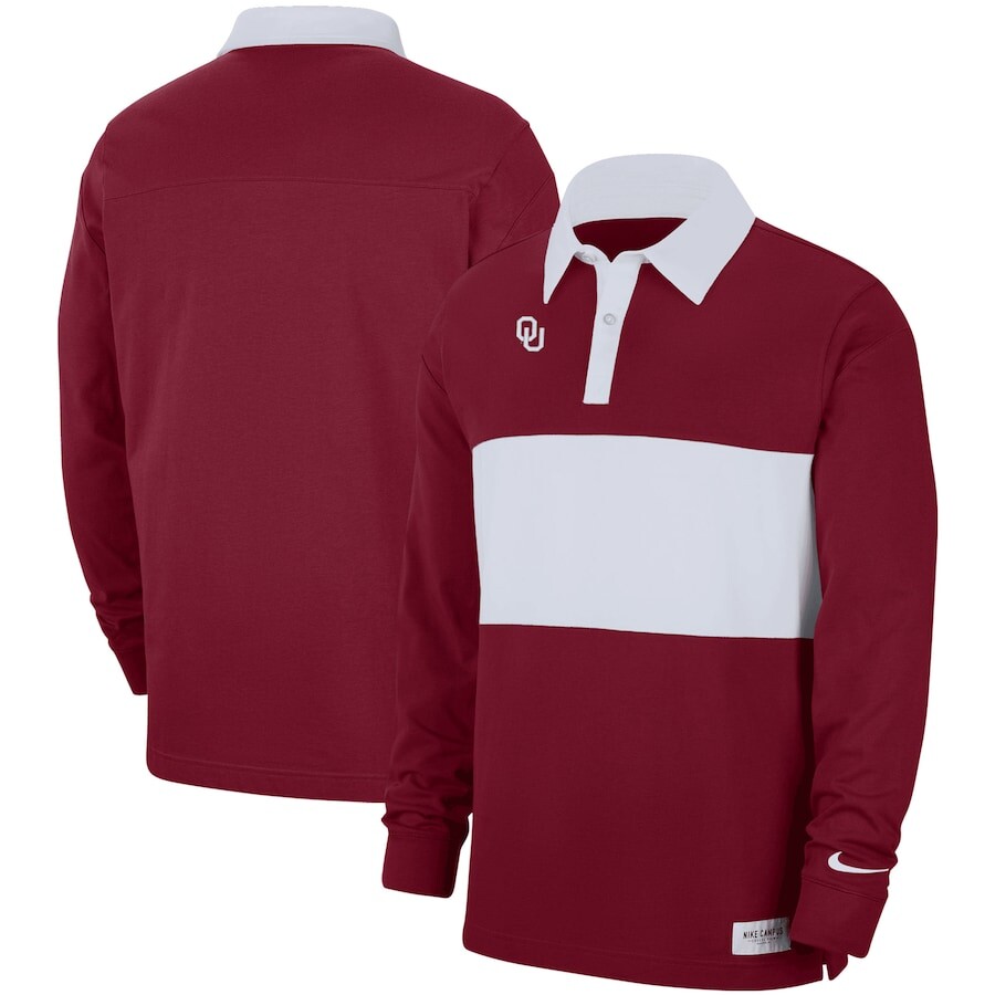 

Поло с длинным рукавом Nike Oklahoma Sooners, малиновый