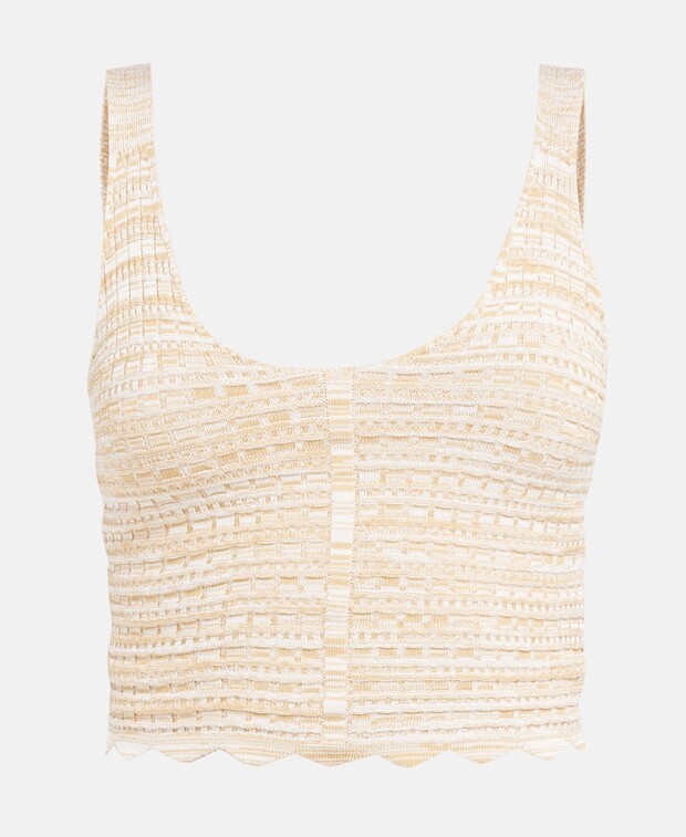 

Вязаный укороченный топ Claudie Pierlot, цвет Tan