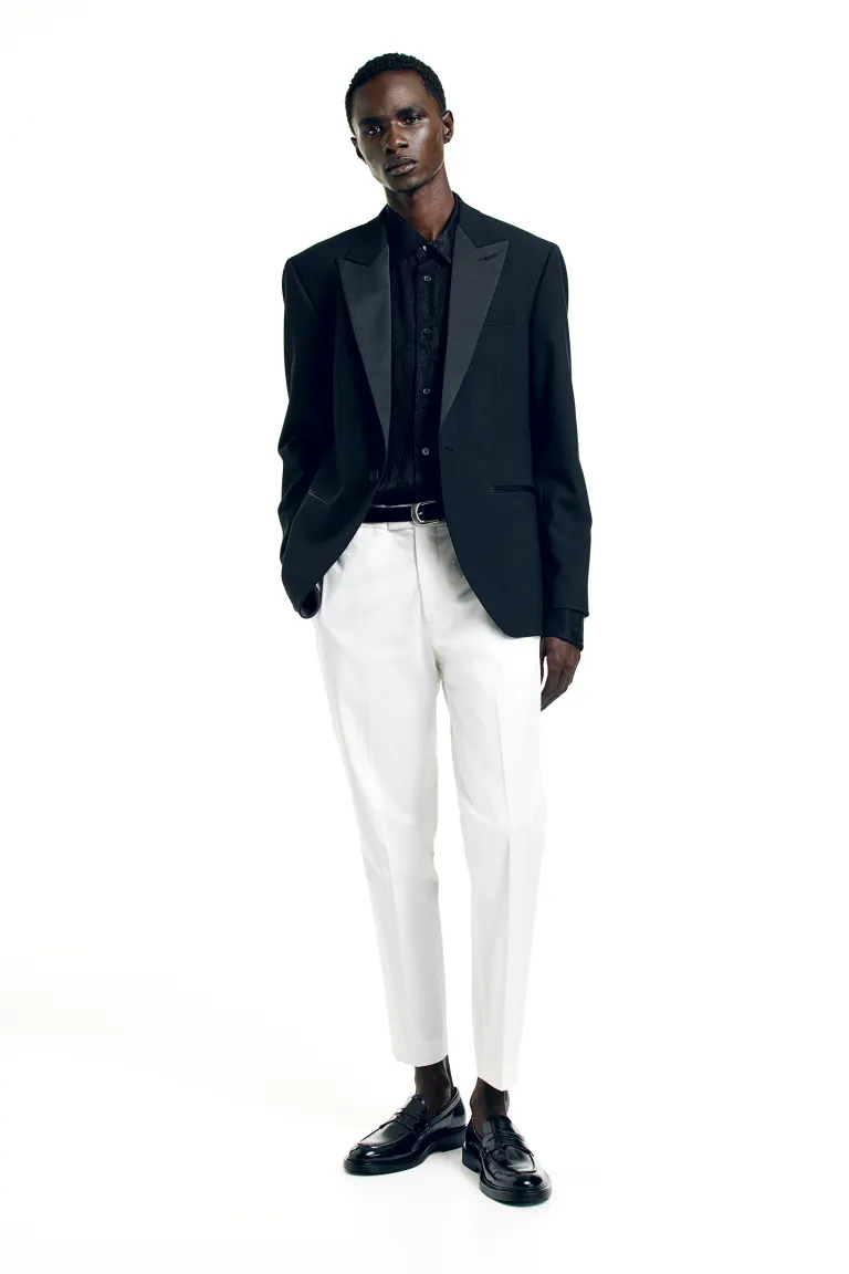 

Деловые брюки slim fit H&M, белый