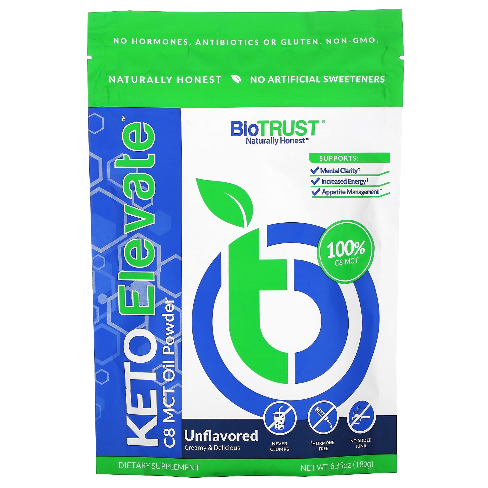 

Keto Elevate, масло в порошке с C8 MCT, без ароматизаторов, 180 г (6,35 унции), BioTRUST