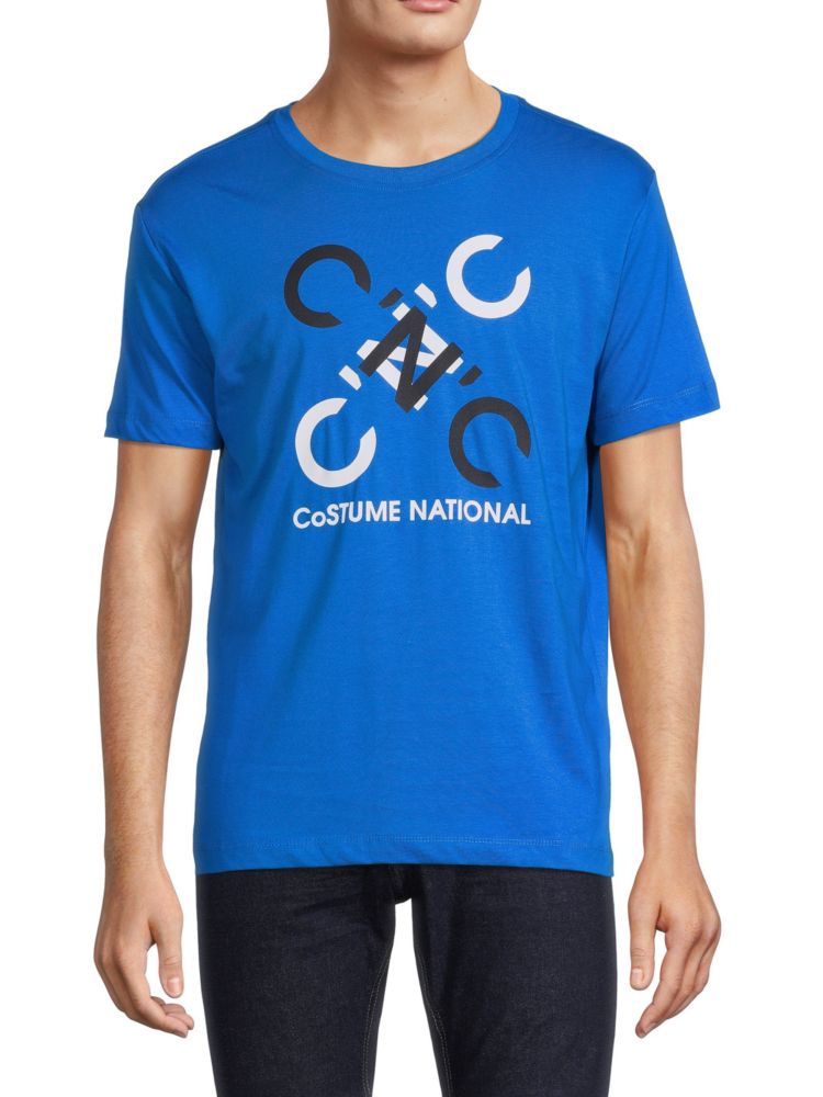 Футболка с логотипом C'N'C Costume National, синий