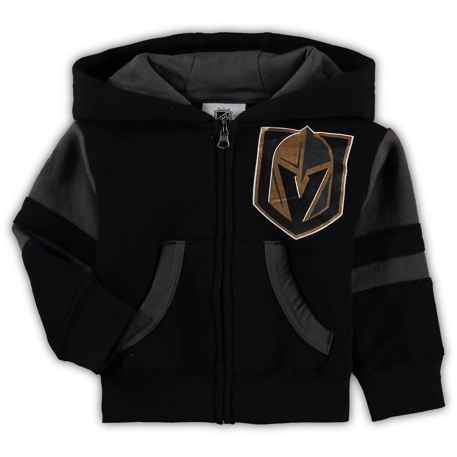 

Толстовка с молнией во всю длину Infant Black Vegas Golden Knights Faceoff Outerstuff