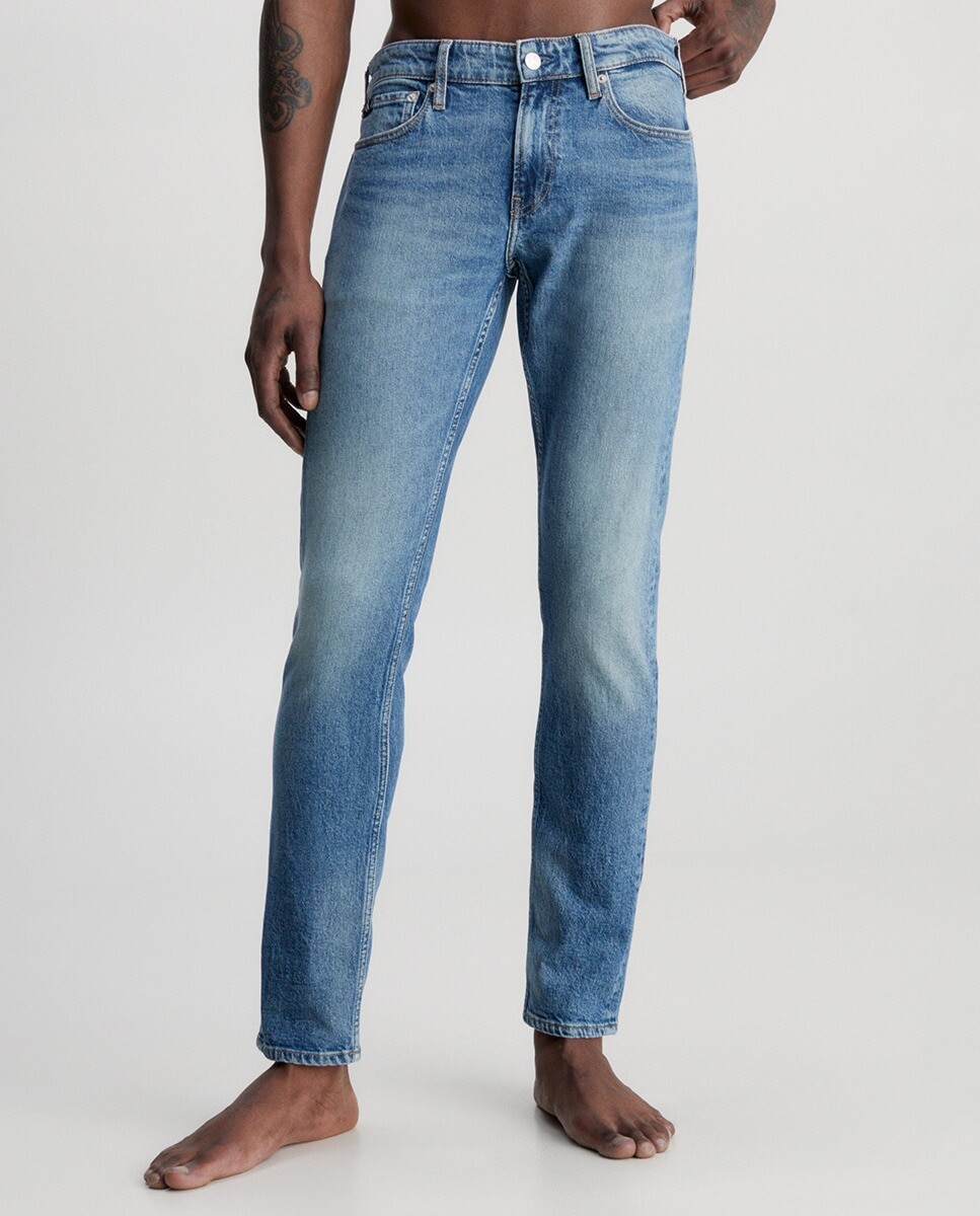 

Мужские узкие джинсы из денима среднего размера Calvin Klein Jeans, синий