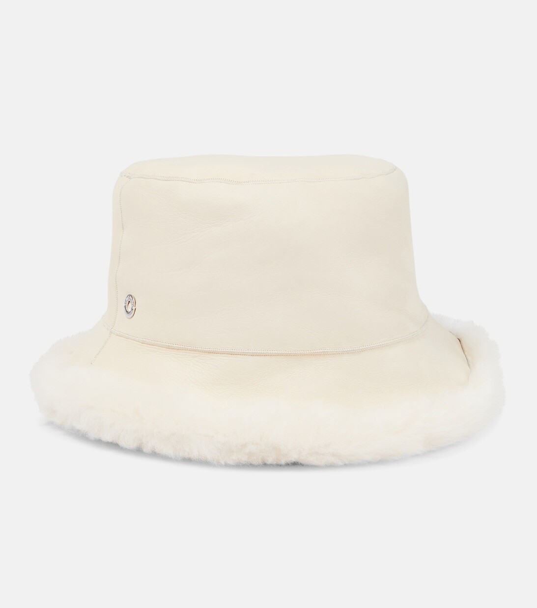 

Двусторонняя шапка-ведро из овчины Loro Piana, бежевый