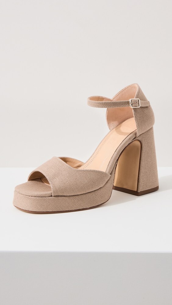 

Сандалии Souliers Martinez Marfa Gros Grain 90mm, нюд