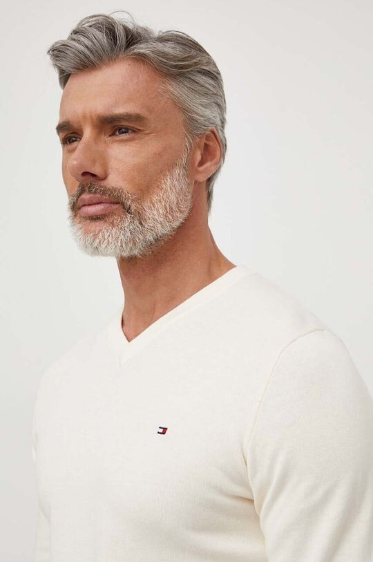 

Хлопковый свитер Tommy Hilfiger, бежевый