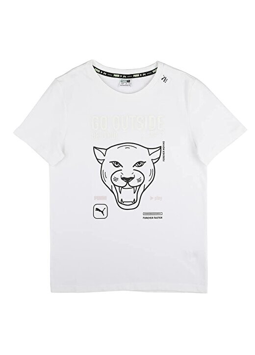 

Белая футболка для мальчиков 84696402 Футболка PLAY UV с рисунком Puma, белый