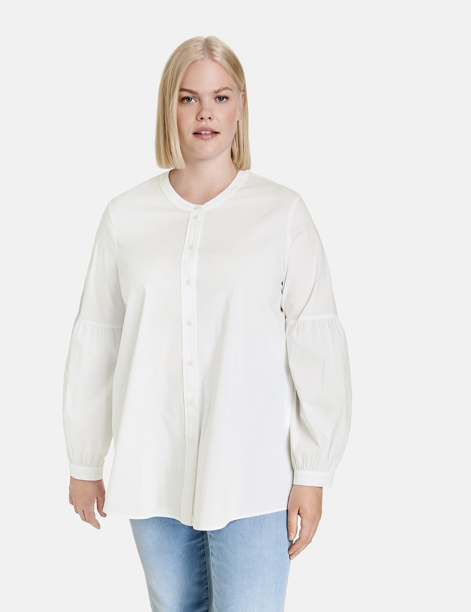 Блуза SAMOON Langarm, белый