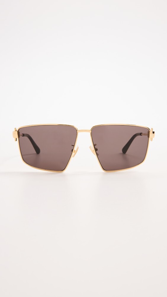 

Солнцезащитные очки Bottega Veneta New Triangle Metal, золотой
