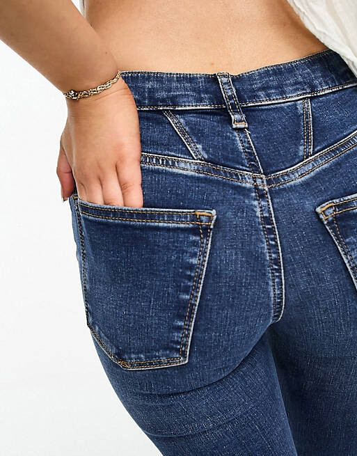 

Джинсы средней посадки с высокой посадкой River Island Petite