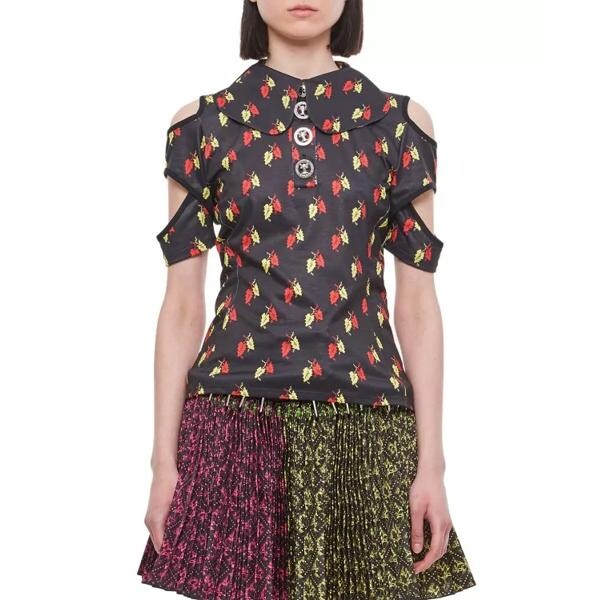 

Футболка rattler leaf jersey top Chopova Lowena, черный