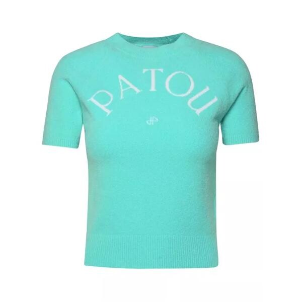 

Футболка teal cotton blend sweater Patou, синий