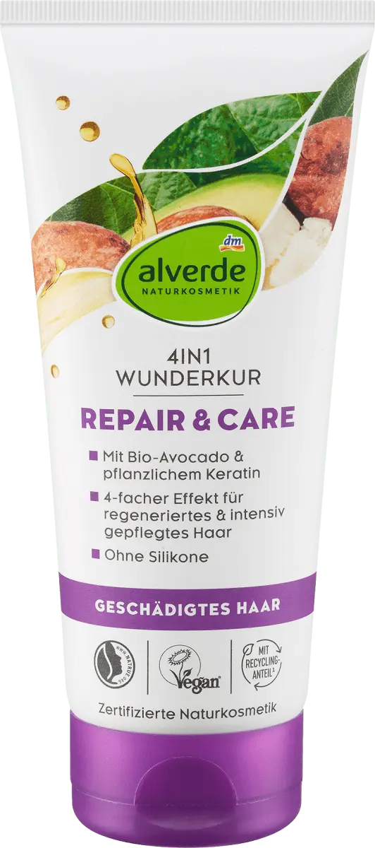 

Средство для ухода за волосами 4в1 Repair Miracle Treatment 200мл alverde NATURKOSMETIK