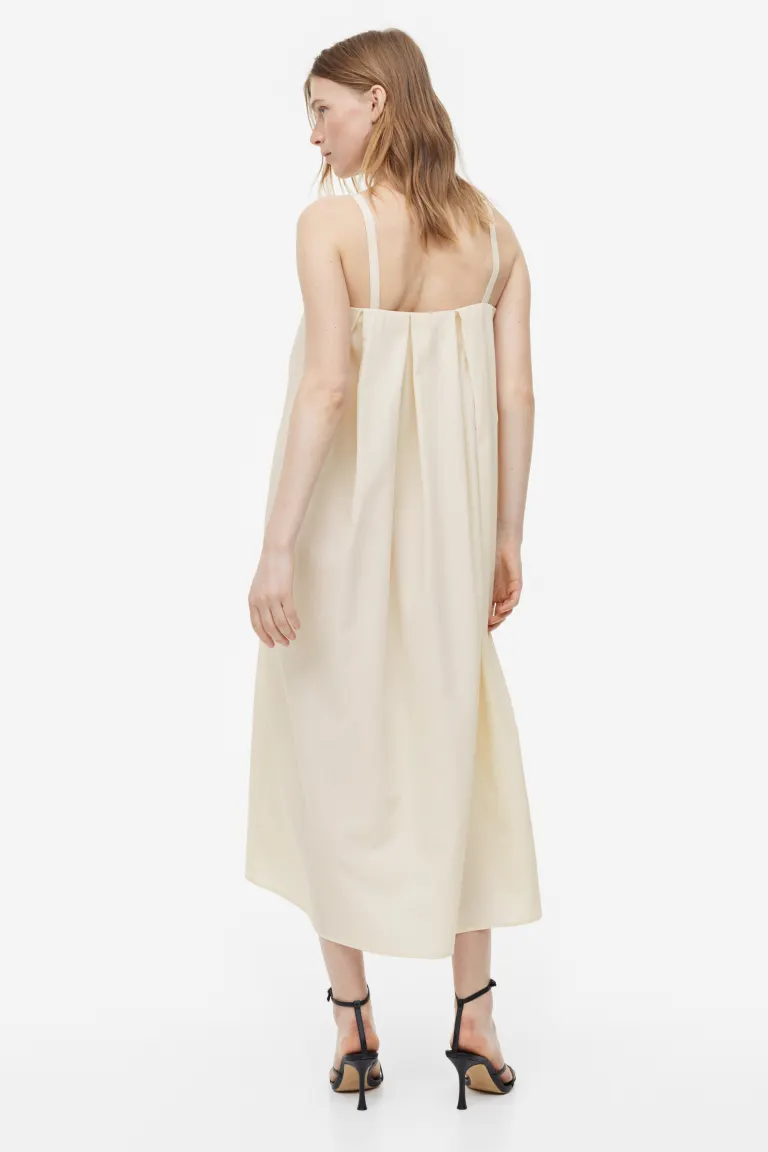 Платье со складками H&M, бежевый