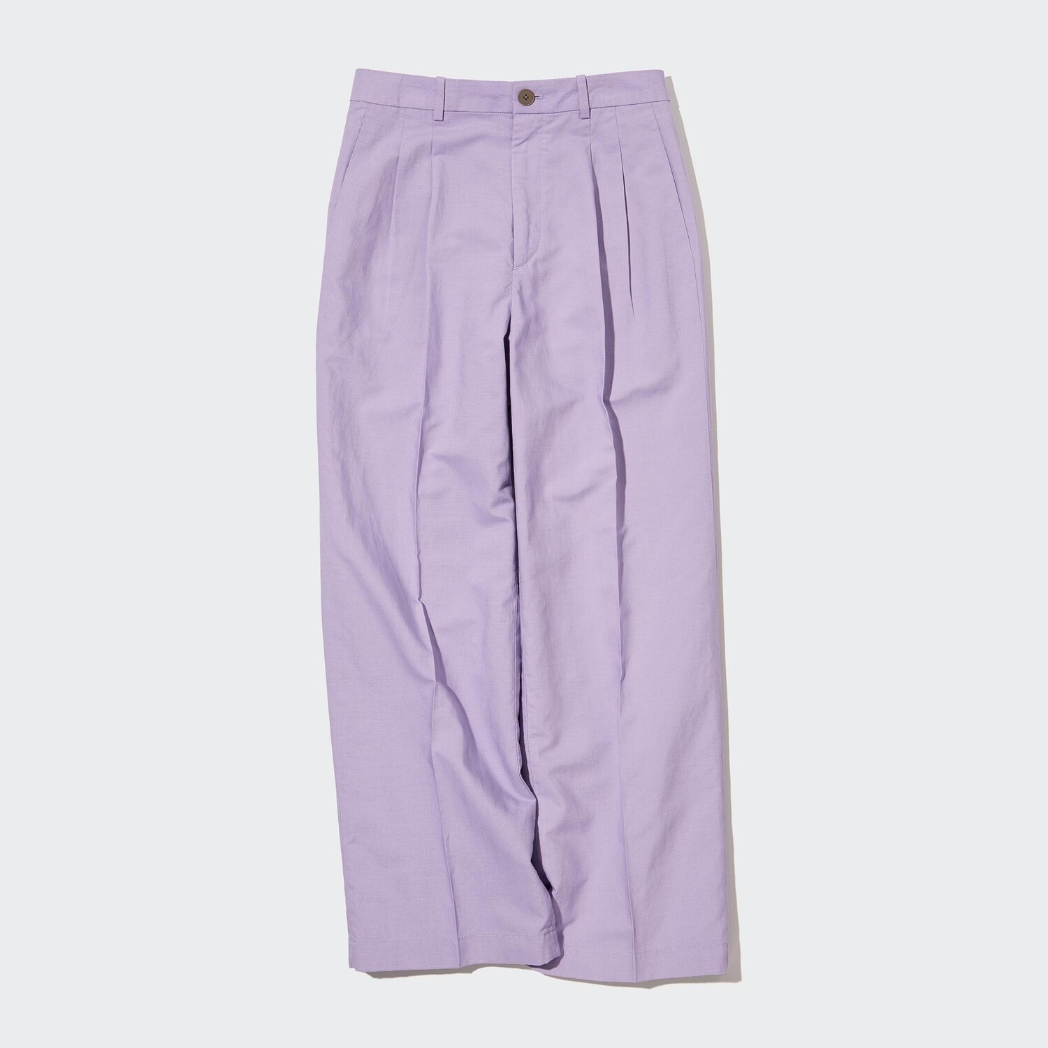 

Льняные брюки с плиссированными брюками UNIQLO, фиолетовый