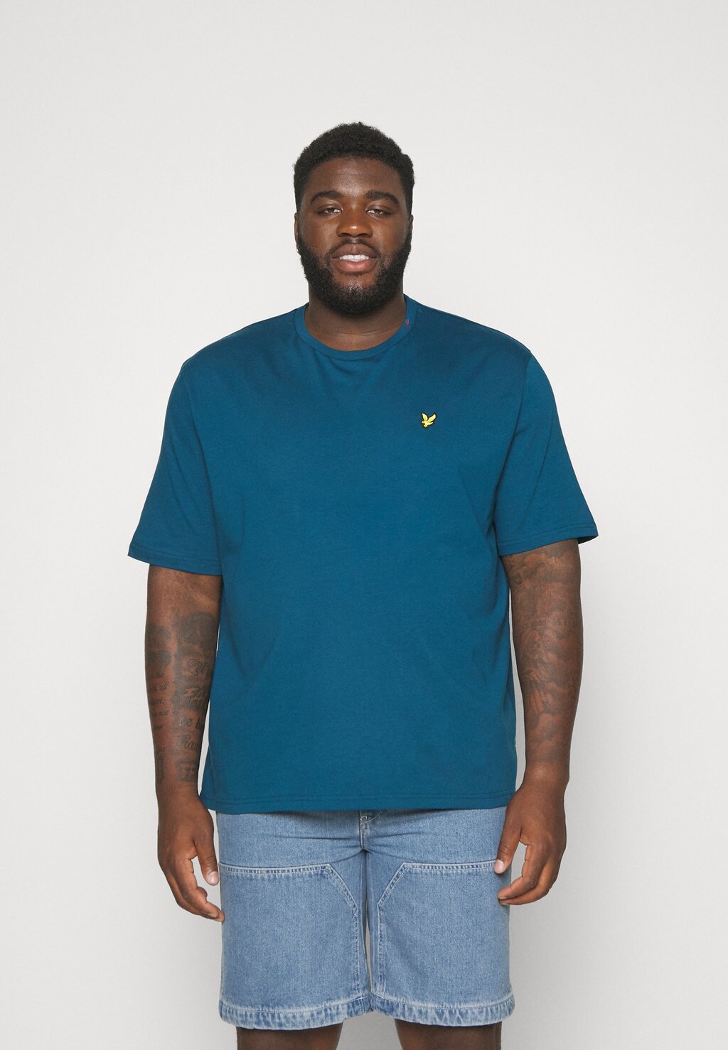 

Базовая футболка PLUS PLAIN Lyle & Scott, темно-синий