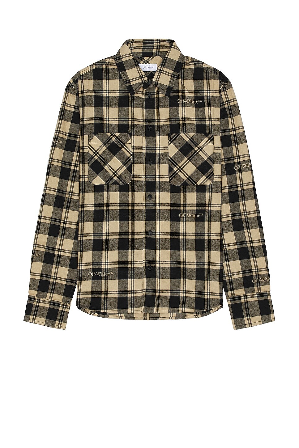 

Рубашка OFF-WHITE Check Flannel, цвет Beige Black