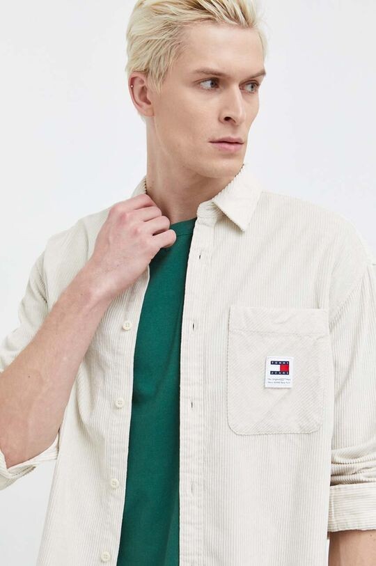 

Вельветовая рубашка Tommy Jeans, бежевый