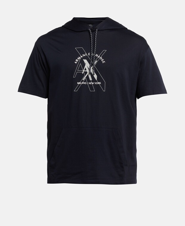 

Толстовка с короткими рукавами Armani Exchange, темно-синий