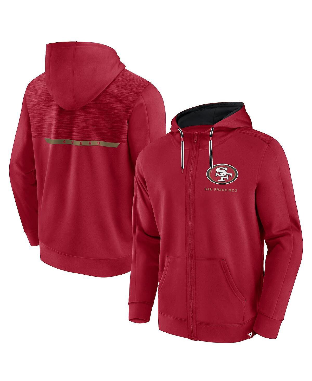 

Мужская толстовка с молнией во всю длину Scarlet San Francisco 49ers Defender Evo Fanatics