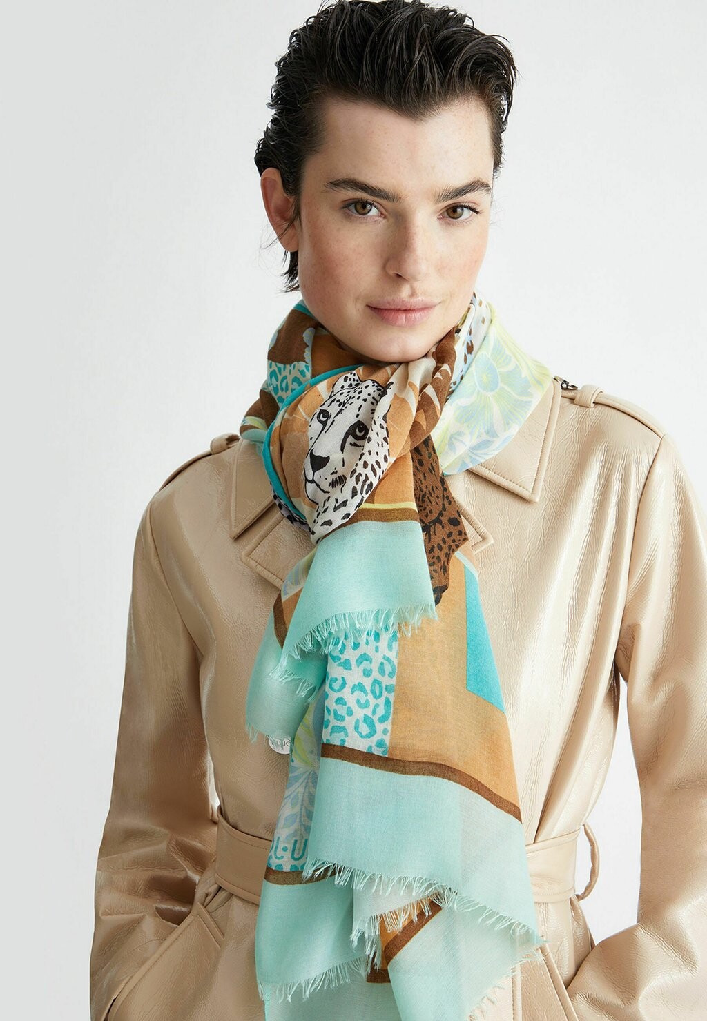 

Шарф With Print Liu Jo, бирюзовый
