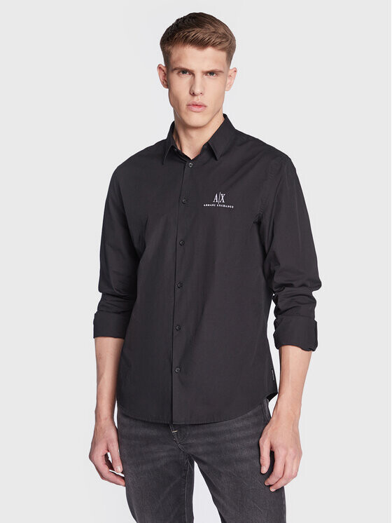 

Рубашка стандартного кроя Armani Exchange, черный