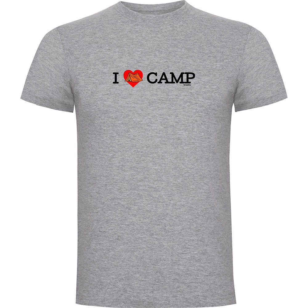 Футболка с коротким рукавом Kruskis I Love Camp, серый футболка унисекс с надписью i love my hot girl 100% хлопок с коротким рукавом