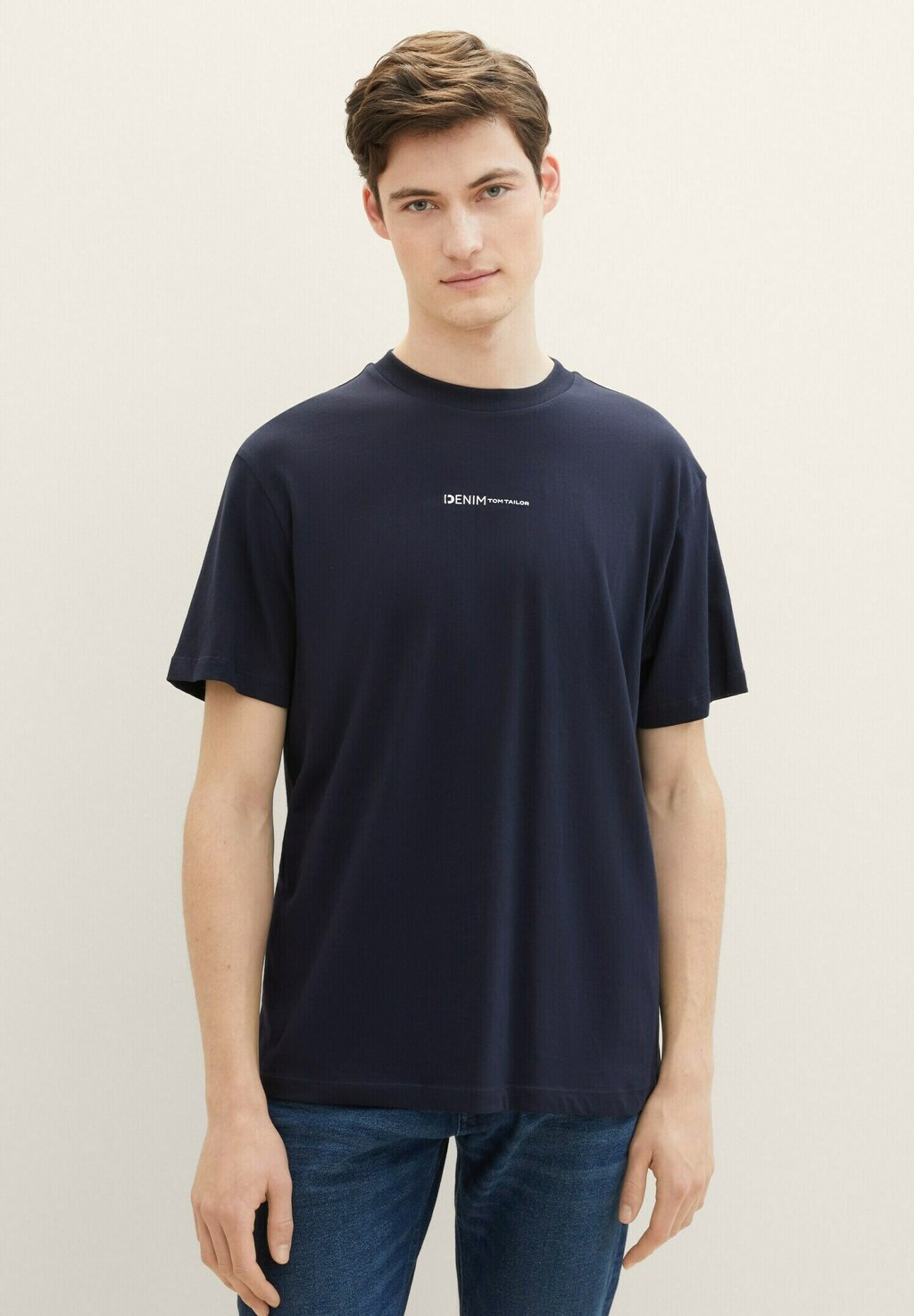 Базовая футболка TOM TAILOR DENIM, цвет sky captain blue цена и фото