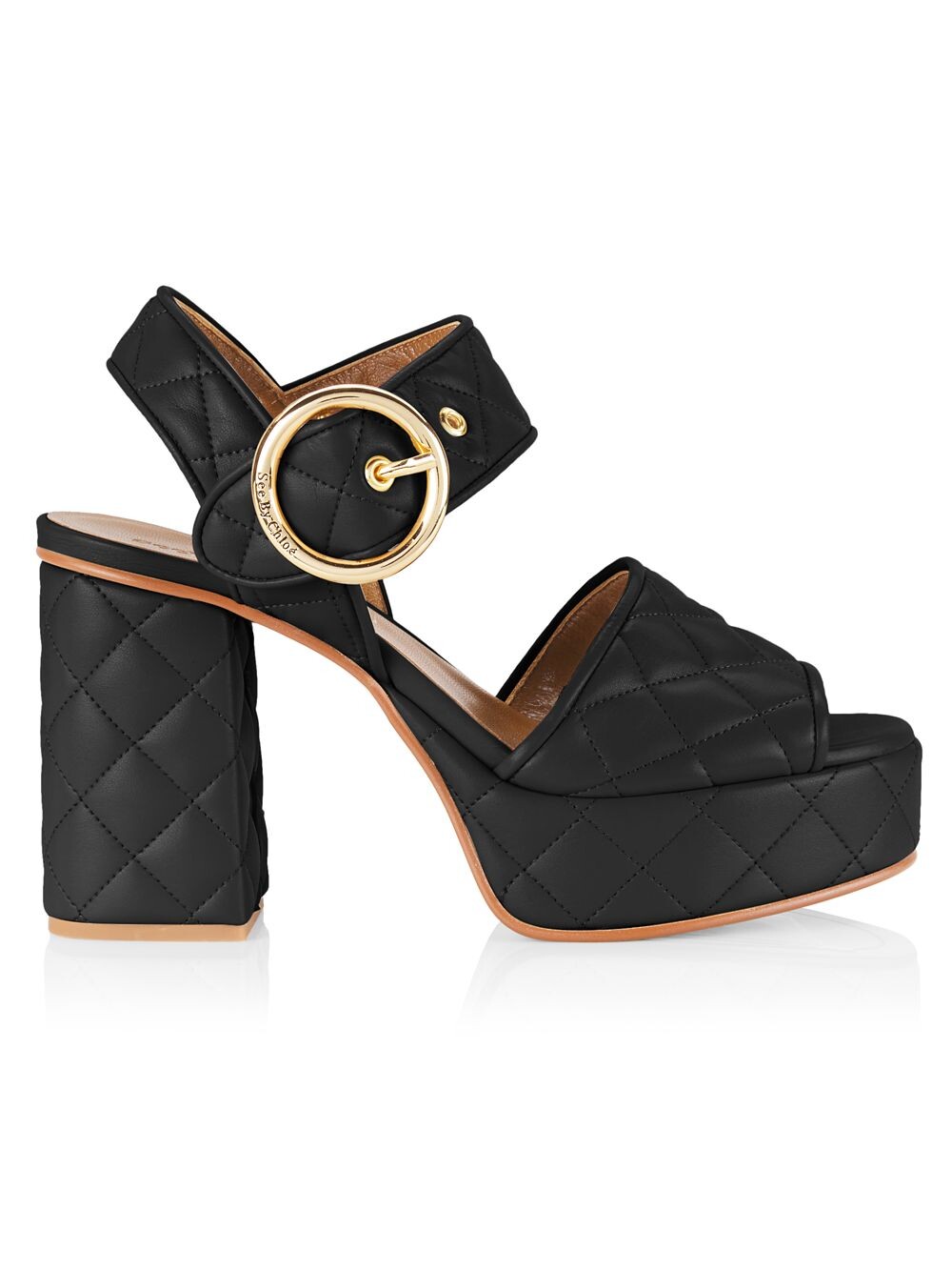 

Сандалии Jodie 110MM на платформе из стеганой кожи See by Chloé, черный