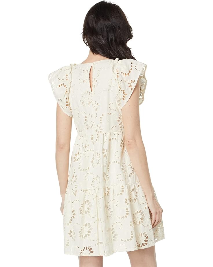 

Платье Maggy London Eyelet Mini Dress, цвет Antique White