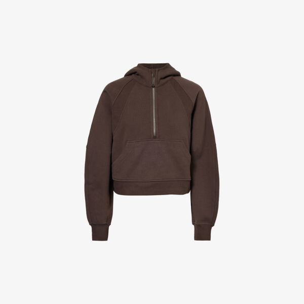 

Толстовка из смесового хлопка с вышивкой бренда scuba Lululemon, цвет espresso