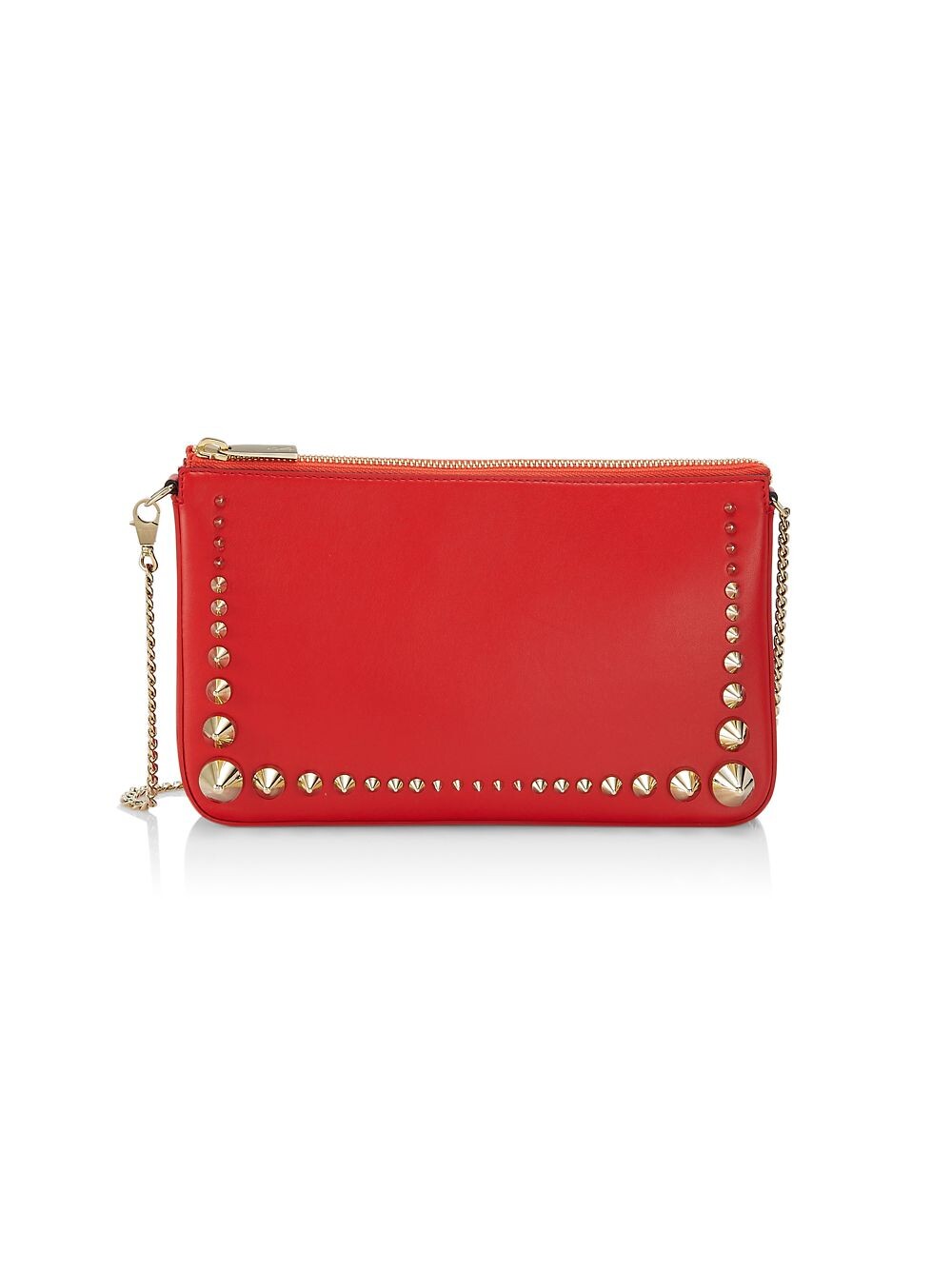 

Кожаный клатч Loubila с шипами Christian Louboutin, красный