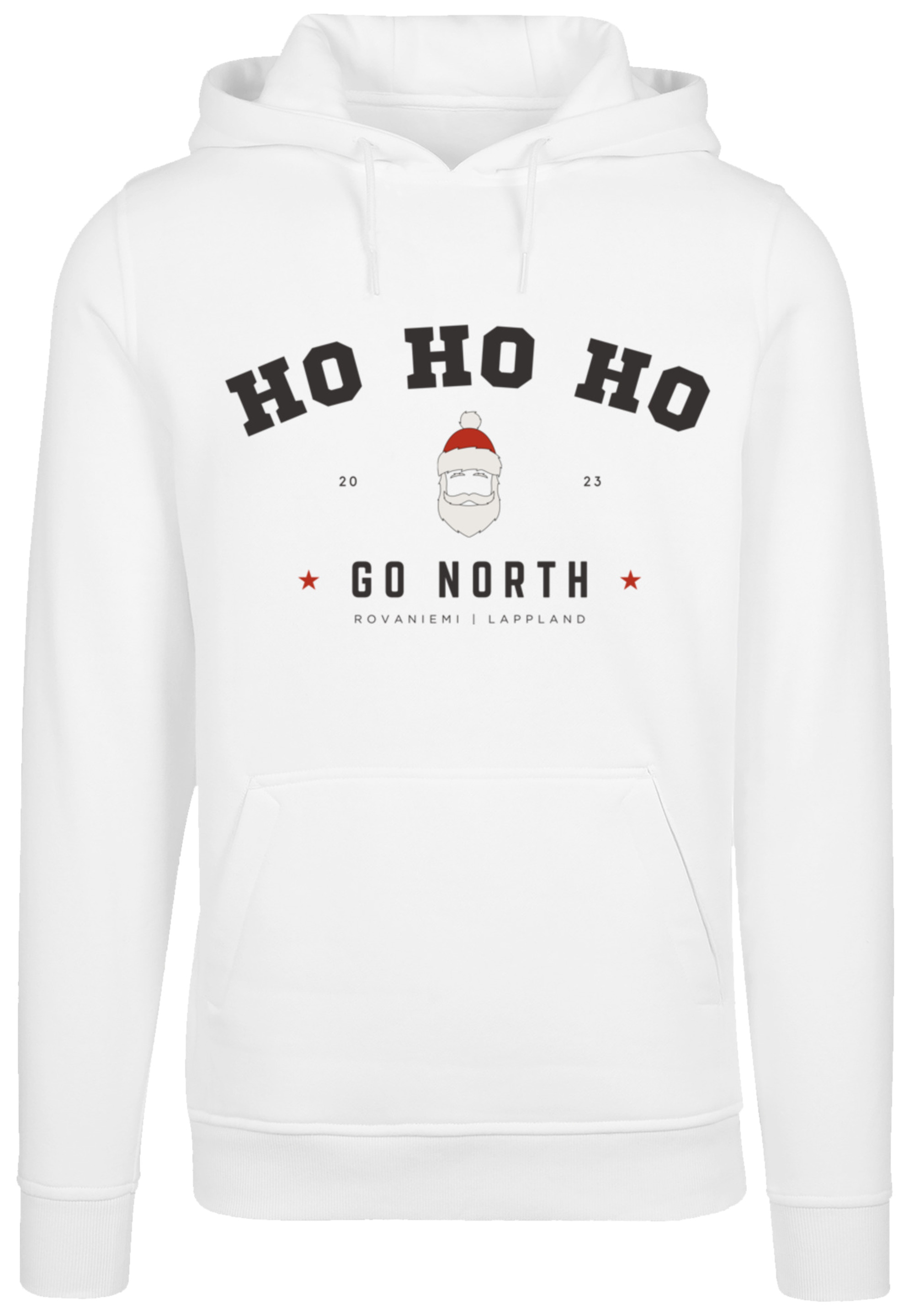 Пуловер F4NT4STIC Hoodie Ho Ho Ho Santa Weihnachten PLUSSIZE, белый