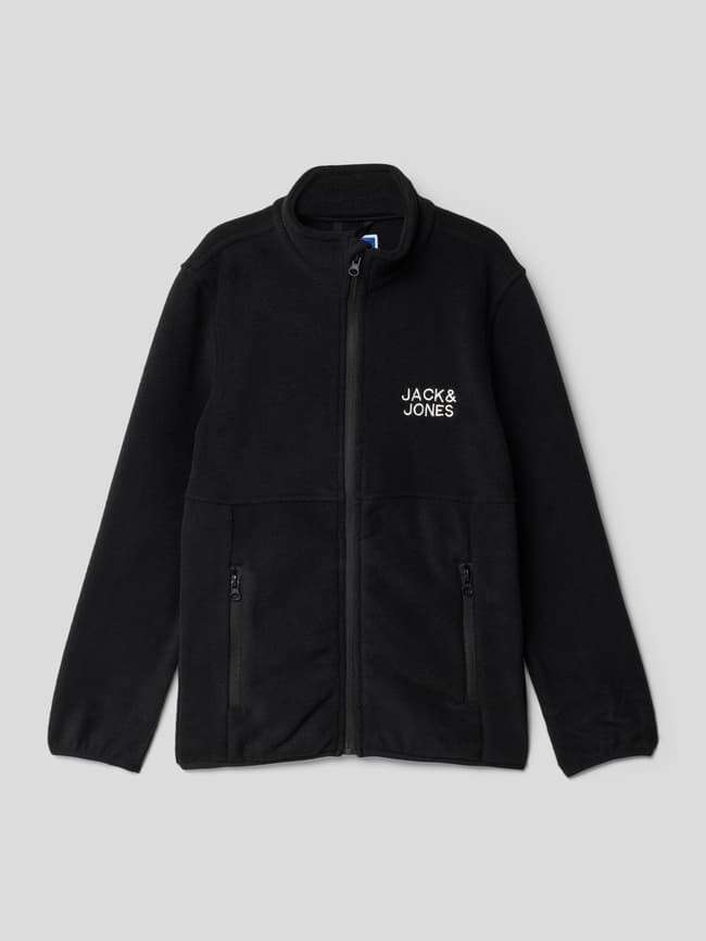 

Флисовая куртка с пришивной этикеткой модель "ПЛАМЯ" Jack & Jones, черный
