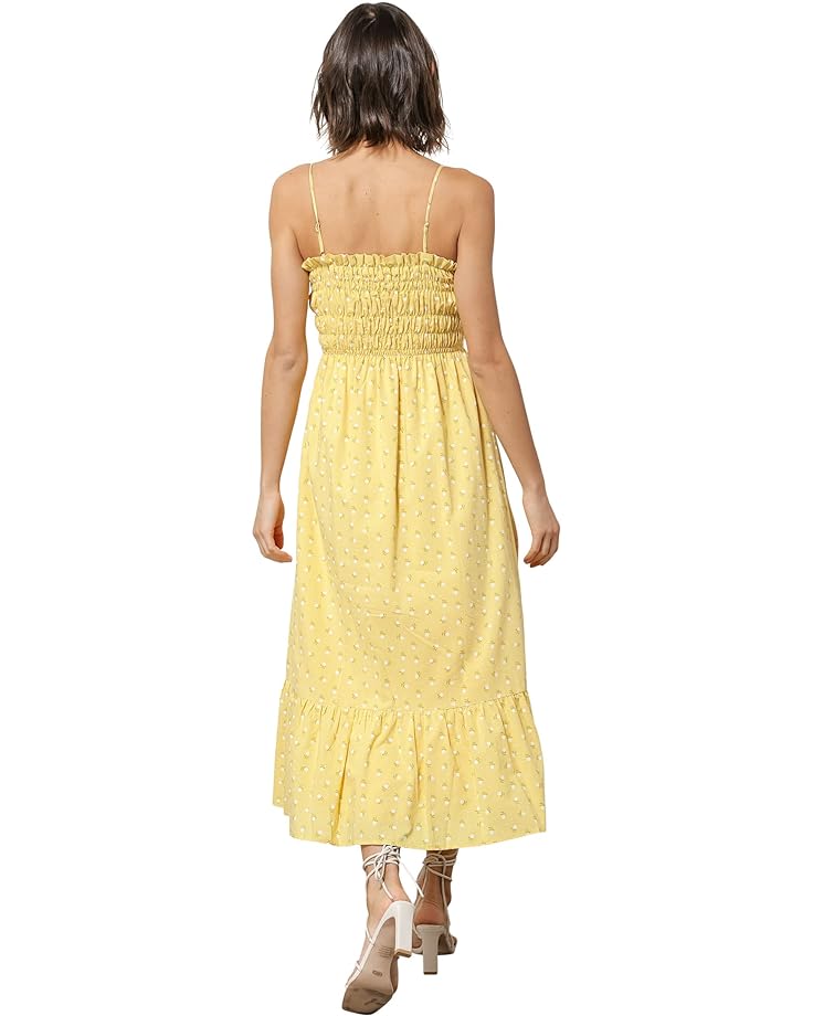 Платье line and dot Hailee Floral Print Midi Dress, цвет Yellow Multi