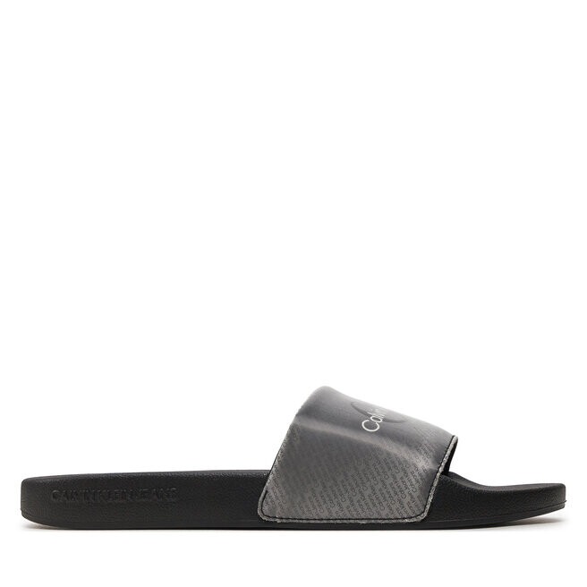 

Шлепанцы Calvin Klein Jeans Slide Lenticular YM0YM00953 Black/Silver 0GN, черный