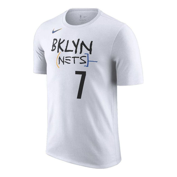Футболка Nike x NBA Brooklyn NETS Kevin Durant T-Shirt 'White', белый 2021 men american basketbal jersey brooklyn kevin durant james harden kyrie irving t shirt